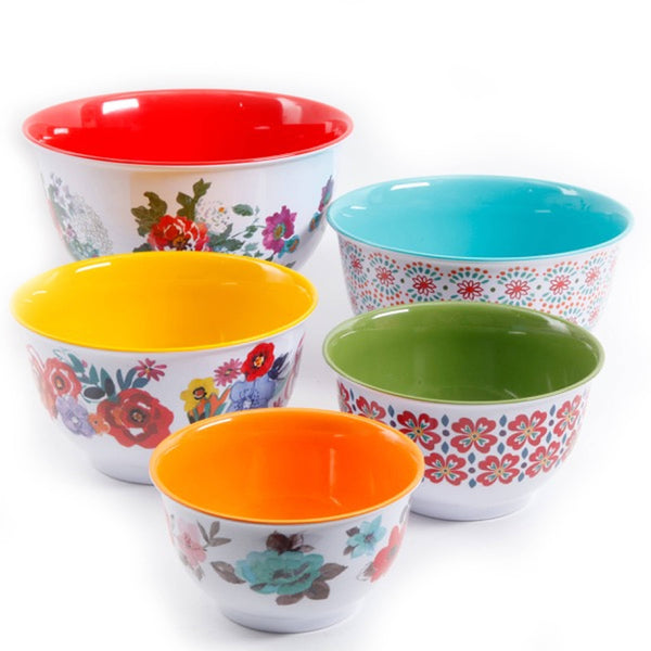 Country Garden Melamine Mixing Bowl Set, 10-Piece Set