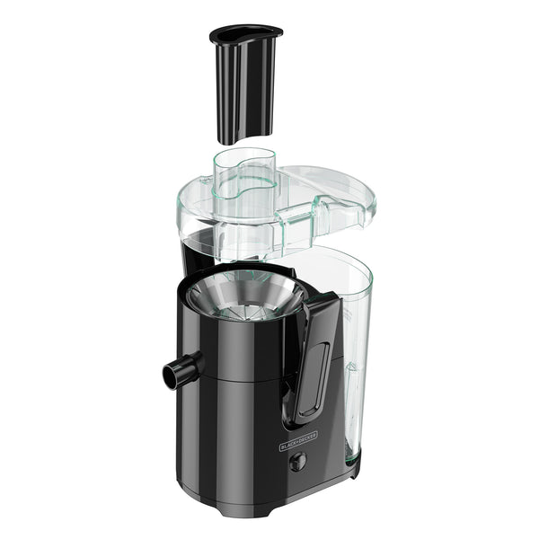 Fruit and Vegetable Juice Extractor with Space Saving Design, Black