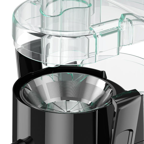  Fruit and Vegetable Juice Extractor with Space Saving Design, Black