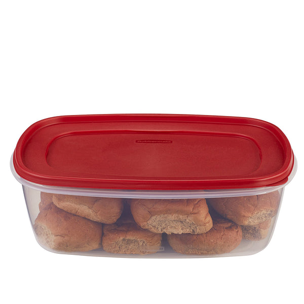 Food Storage Container with Easy Find Lid, 2.5 gal/9.4 Liter, Red