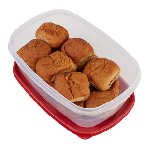 Food Storage Container with Easy Find Lid, 2.5 gal/9.4 Liter, Red