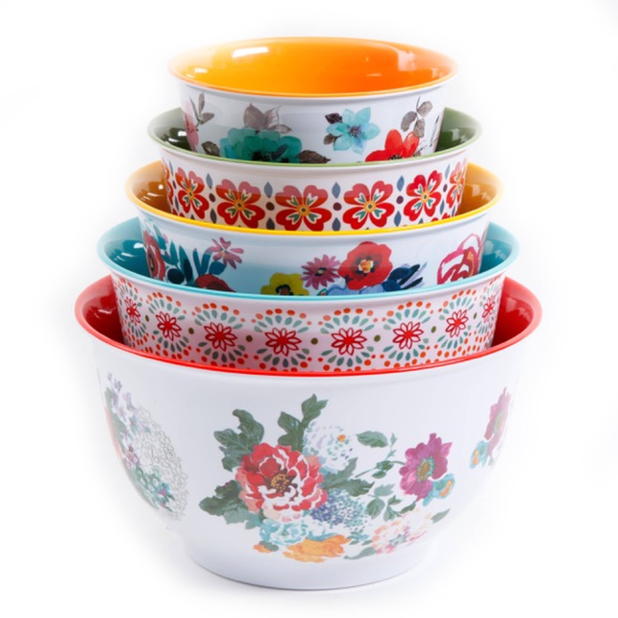 Country Garden Melamine Mixing Bowl Set, 10-Piece Set