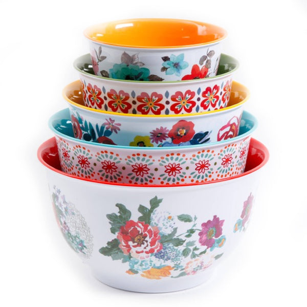 Country Garden Melamine Mixing Bowl Set, 10-Piece Set