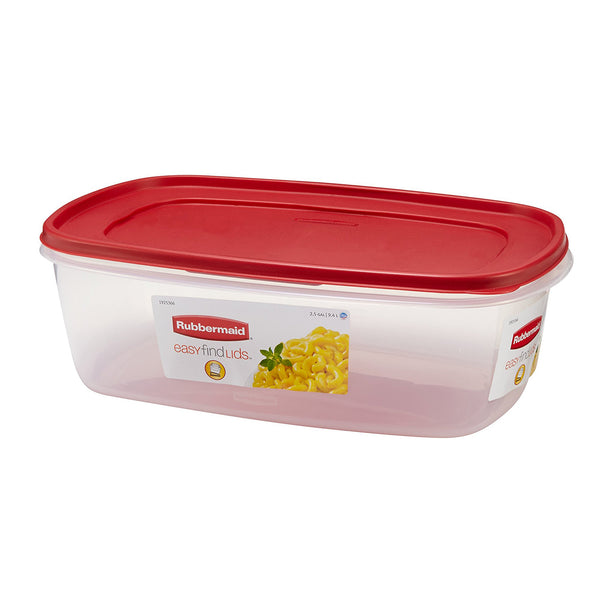 Food Storage Container with Easy Find Lid, 2.5 gal/9.4 Liter, Red