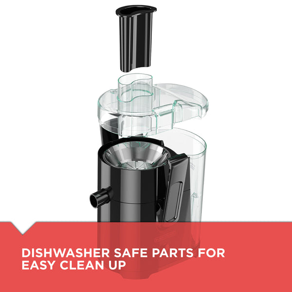  Fruit and Vegetable Juice Extractor with Space Saving Design, Black