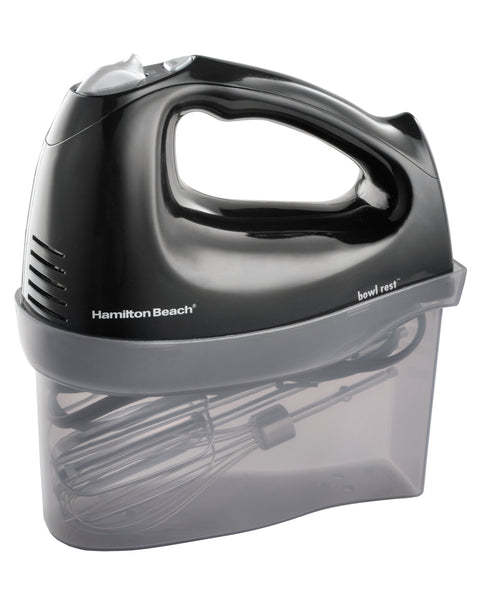 6-Speed Hand Mixer with Snap-On Case, Black